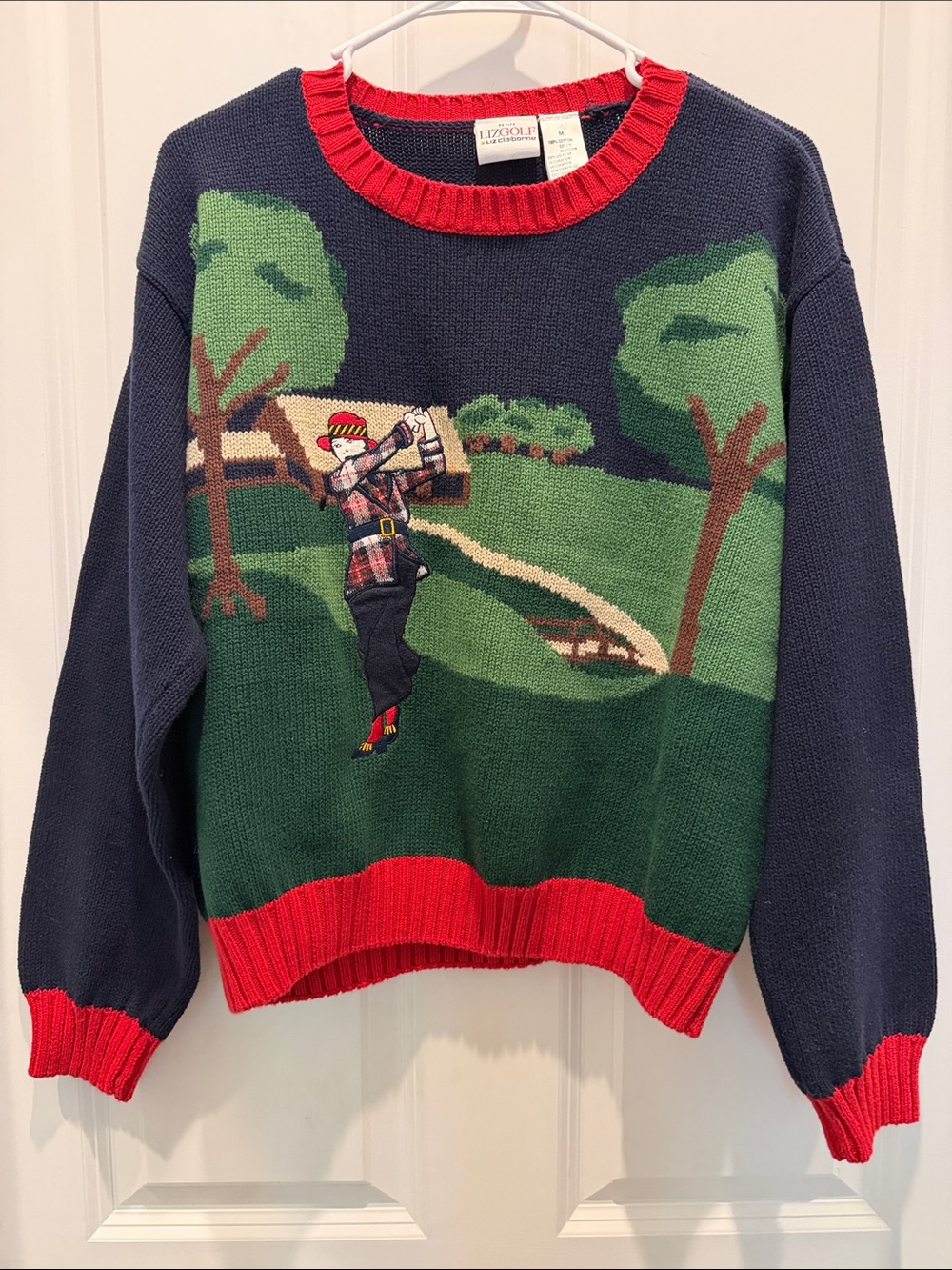 Vintage Liz Claiborne (Liz Golf) Sweater Size M 100% Cotton